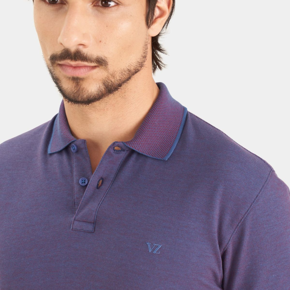 VELEZ - Vélez Polo Poniente En Pique De Algodón Hombre Semifitted Azul Oscuro