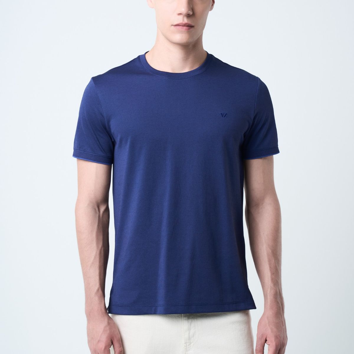 VELEZ - Vélez Camiseta Micropima Arizona Para Hombre Semi Ajustada Azul Oscuro