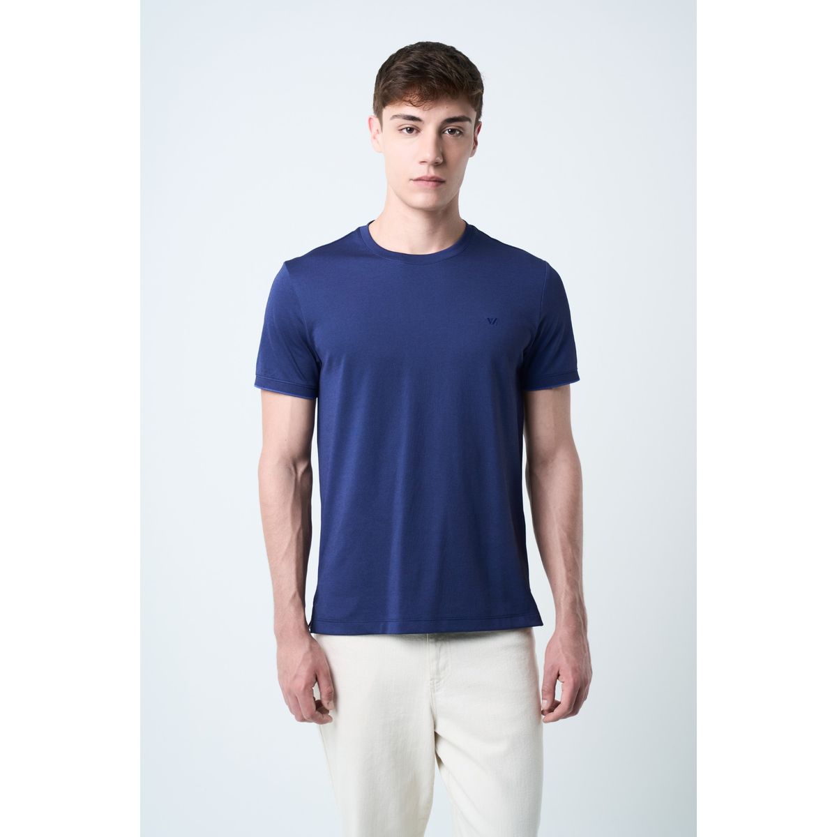 VELEZ - Vélez Camiseta Micropima Arizona Para Hombre Semi Ajustada Azul Oscuro