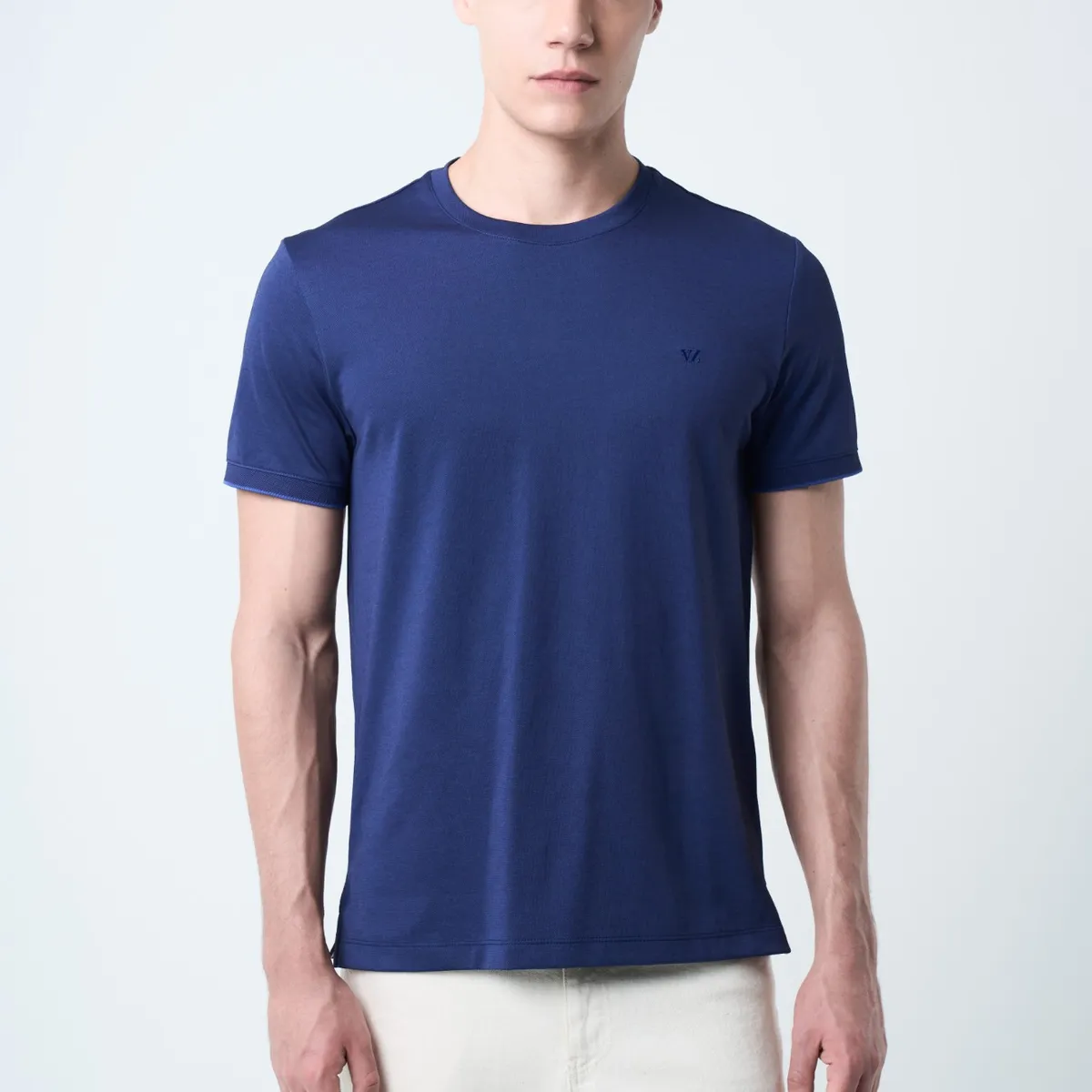 VELEZ - Vélez Camiseta Micropima Arizona Para Hombre Semi Ajustada Azul Oscuro