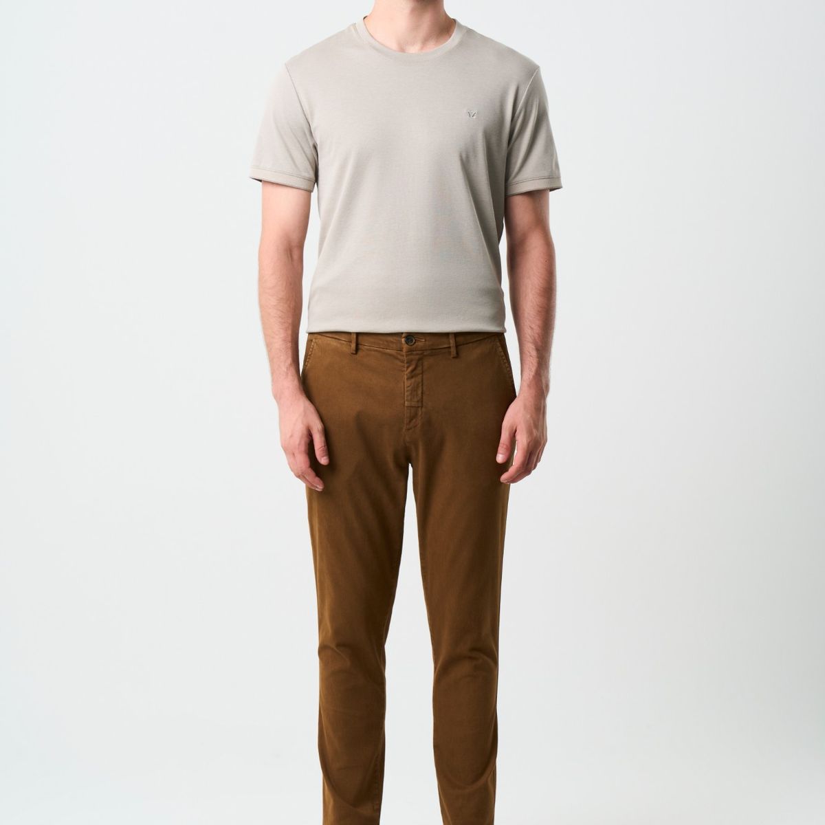 VELEZ - Vélez Pantalón Chino Italo Para Hombre Semifitted Cafe