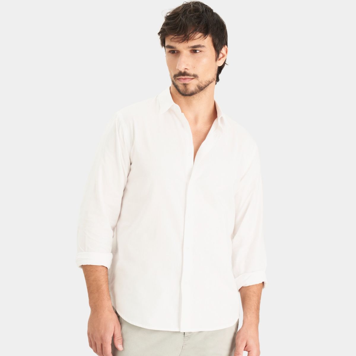 VELEZ - Vélez Camisa Oxford Manga Larga Calagua Para Hombre Semifitted Blanco