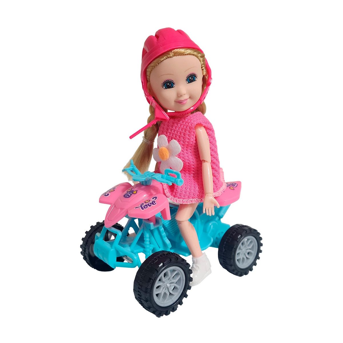 GENERICO - Muñeca Con Cuatrimoto Interactiva Mascotas + Accesorios