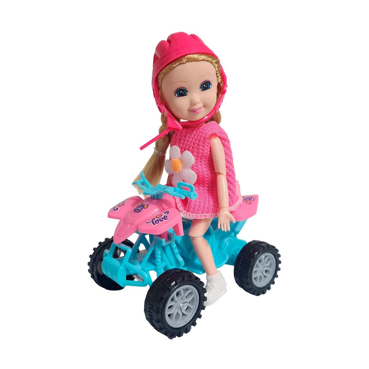 GENERICO - Muñeca Con Cuatrimoto Interactiva Mascotas + Accesorios