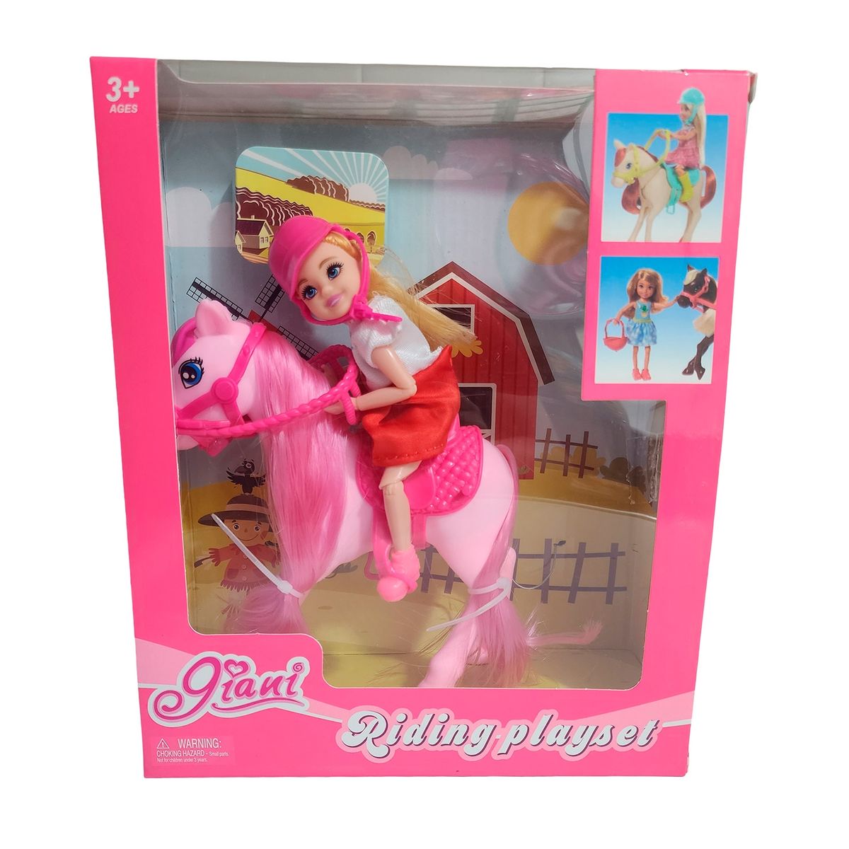 GENERICO - Muñeca Jinete Con Caballo Interactiva Juguete Niñas