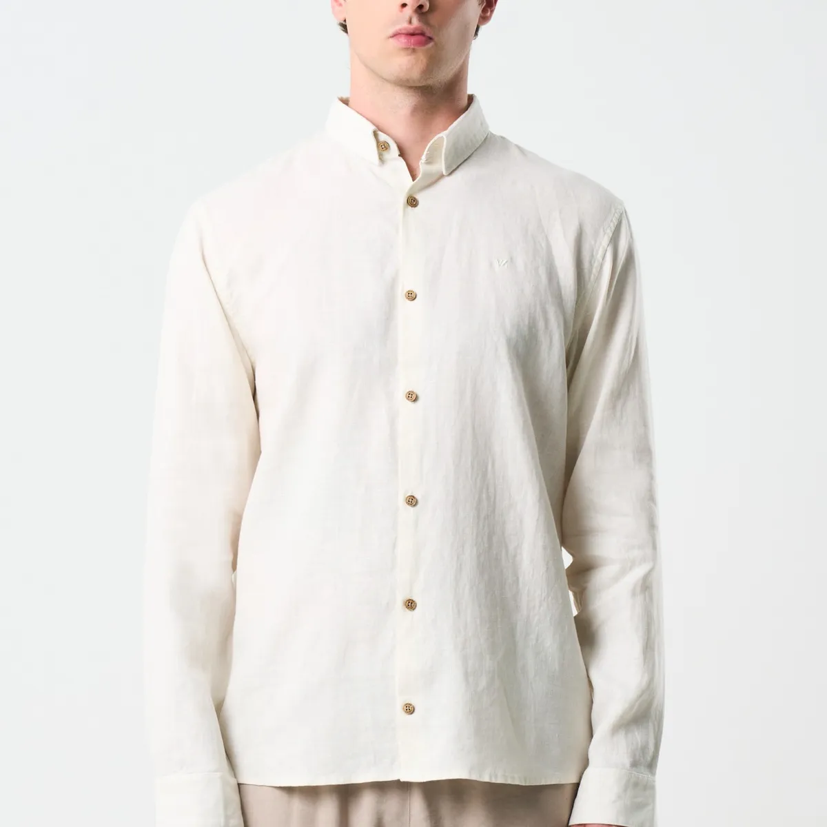 VELEZ - Vélez Camisa Manga Larga Semi Fitted Para Hombre Roma Arena