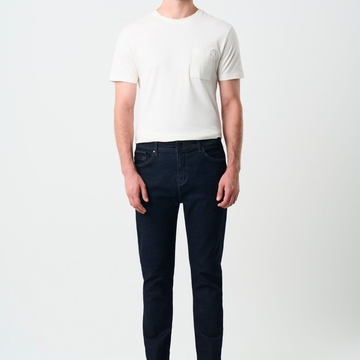 VELEZ - Vélez Jean Obi Semi Fitted Para Hombre Detalle En Cuero Azul