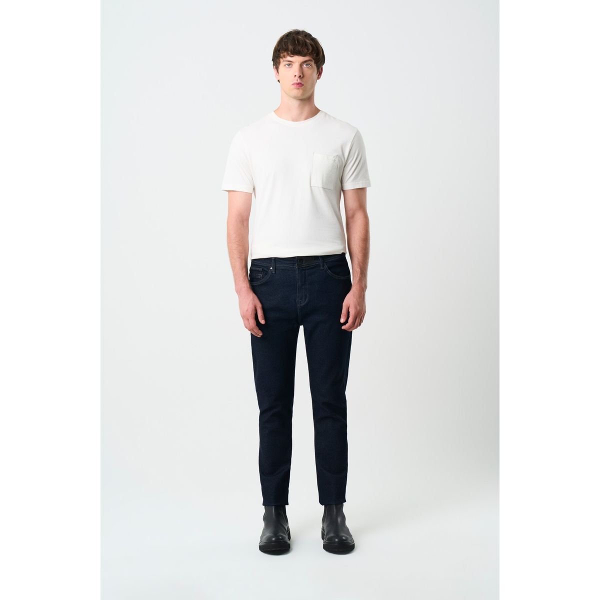 VELEZ - Vélez Jean Obi Semi Fitted Para Hombre Detalle En Cuero Azul