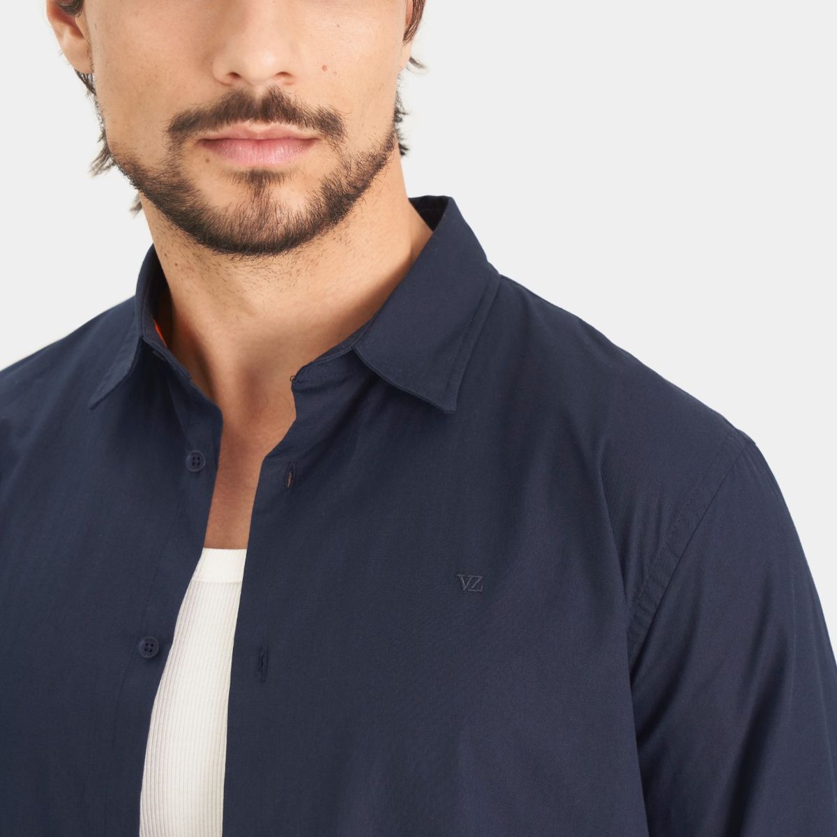 VELEZ - Vélez Camisa En Popelina Para Hombre Semifitted Azul Oscuro
