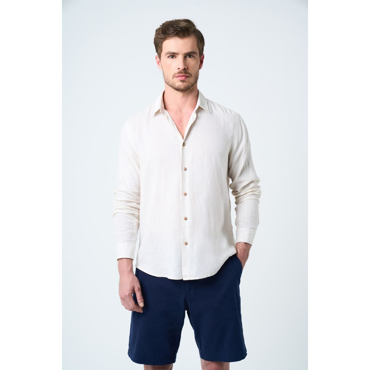 VELEZ - Vélez Bermuda Acacia En Drill Para Hombre Silueta Amplia Azul Oscuro