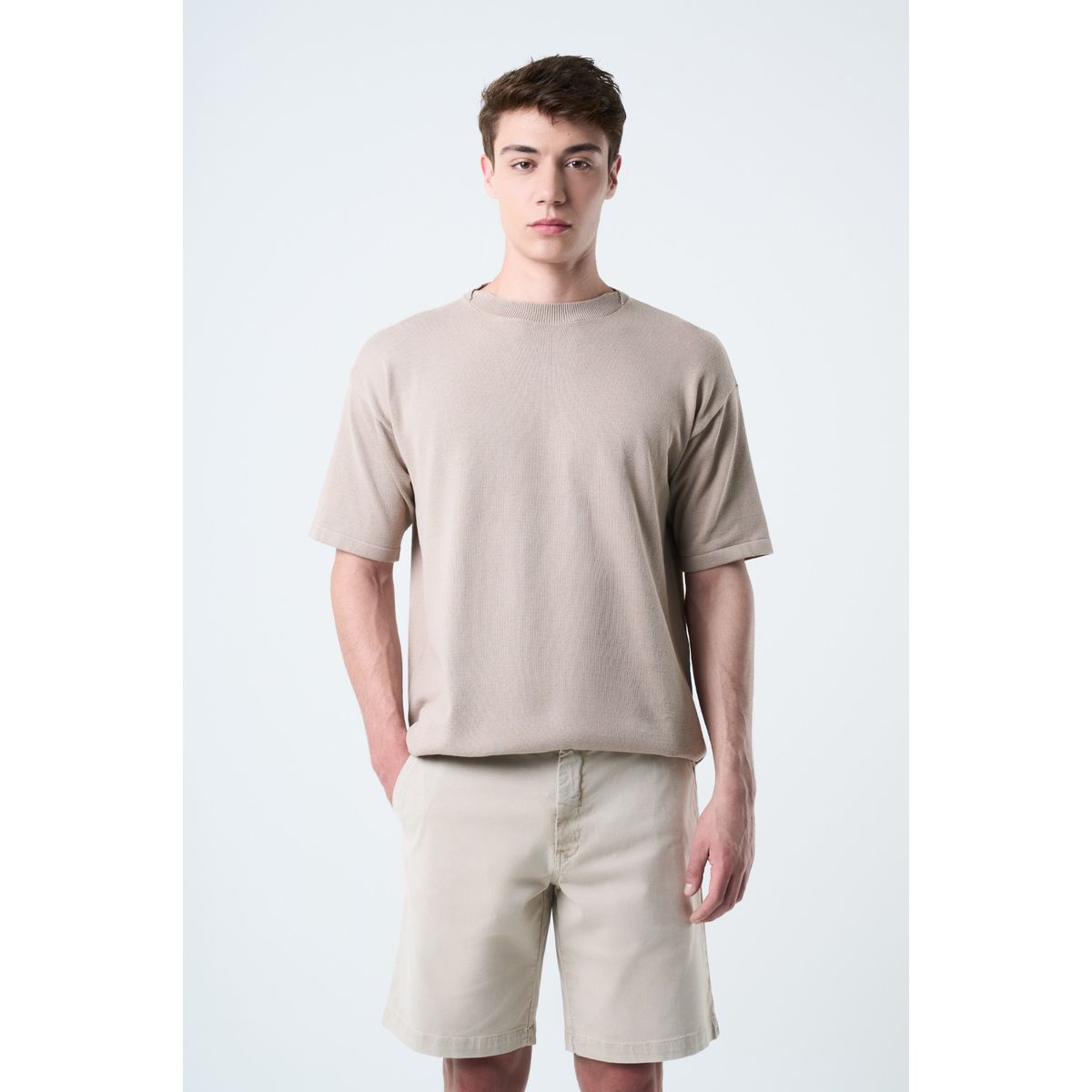 VELEZ - Vélez Bermuda Acacia En Drill Para Hombre Silueta Amplia Crema