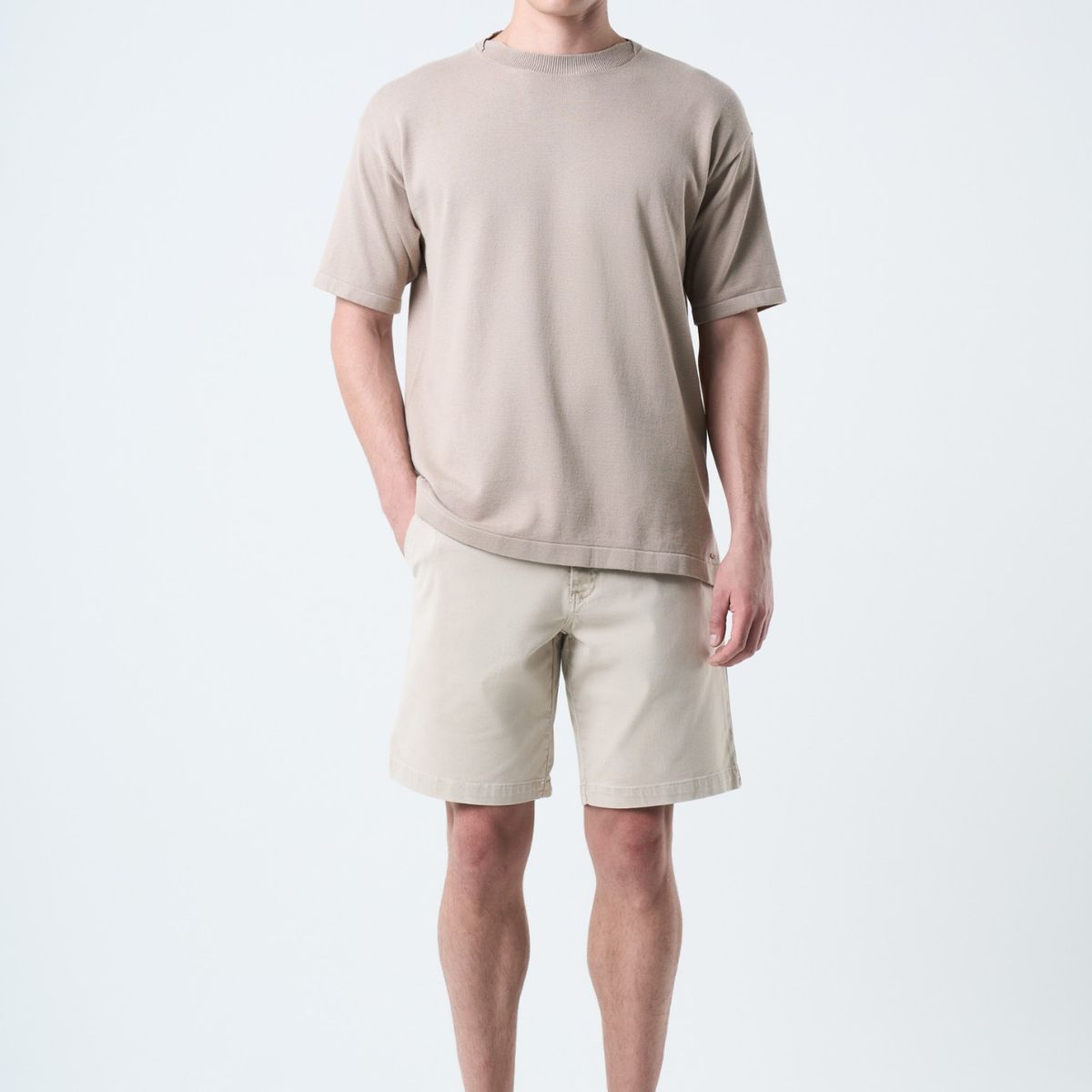 VELEZ - Vélez Bermuda Acacia En Drill Para Hombre Silueta Amplia Crema