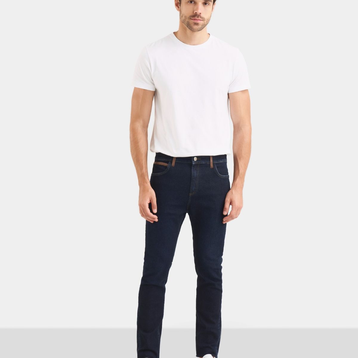 VELEZ - Vélez Jean Hori Blue Denim Para Hombre Pasadores En Cuero Azul