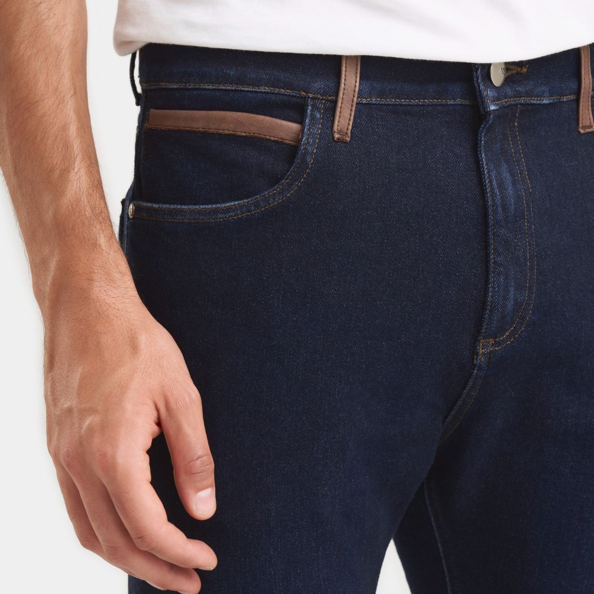 VELEZ - Vélez Jean Hori Blue Denim Para Hombre Pasadores En Cuero Azul