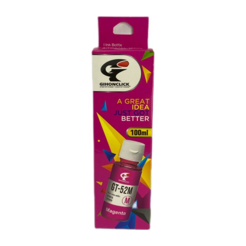 GIHONCLICK - TINTA GENERICA GIHONCLICK PARA HP GT-52 MAGENTA 100ML