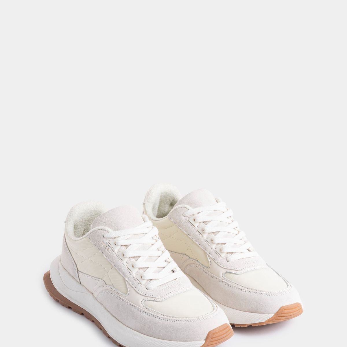 VELEZ - Vélez Tenis Castor Cuero Y Textil Hombre Apariencia Deportiva Blanco