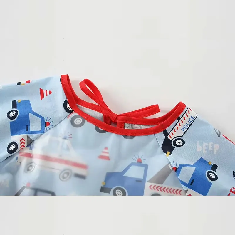 GENERICO - Babero Delantal De Manga Larga Lavable Para Niños y Niñas - Zoológico