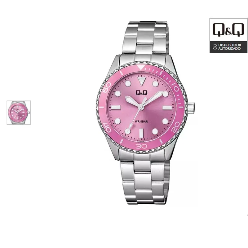 Q AND Q - Reloj Para Mujer Qyq q55a-004py Ojo Original Certificado