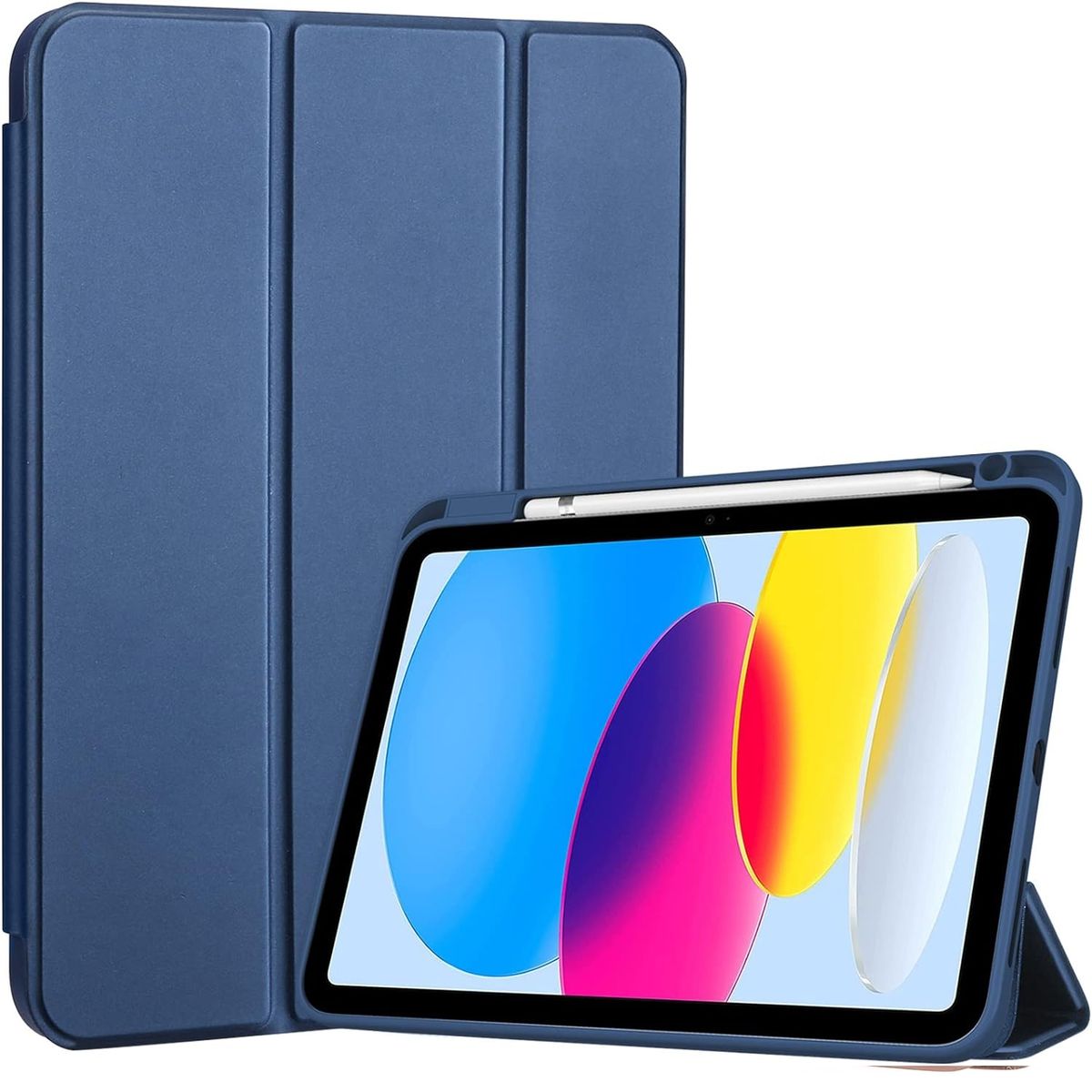 GENERICO - Estuche Protector Smart Clear Magnético Para Ipad 11 (A16) 2025 - Color Azul Oscuro
