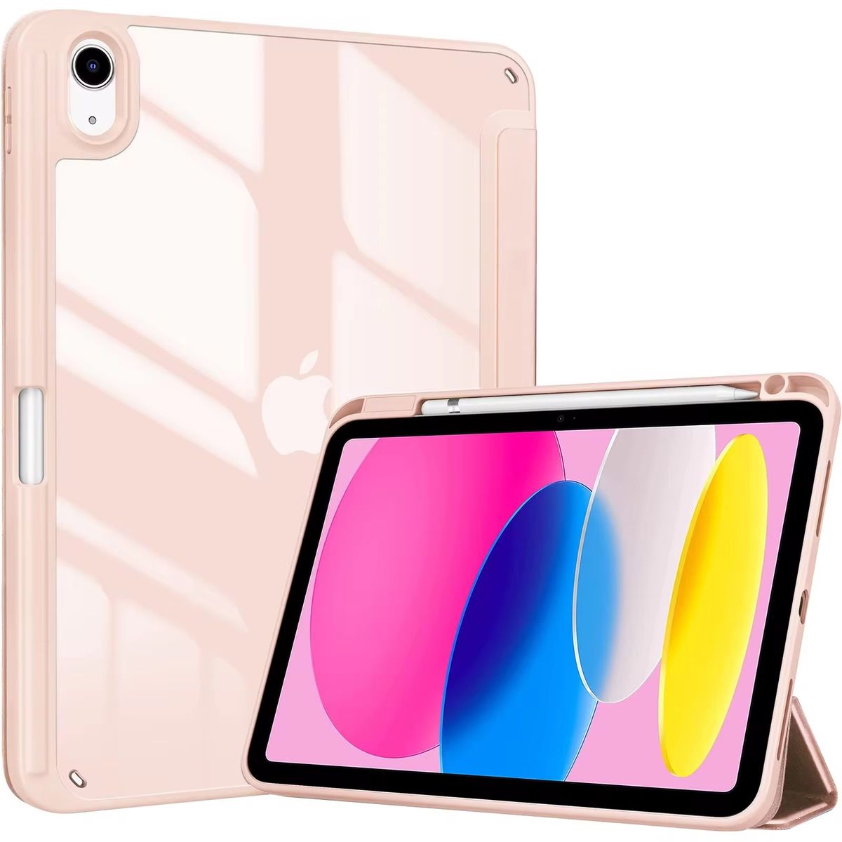 GENERICO - Estuche Protector Smart Clear Magnético Para Ipad 11 (A16) 2025 - Color Rosado