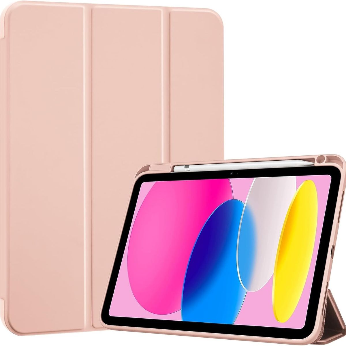 GENERICO - Estuche Protector Smart Clear Magnético Para Ipad 11 (A16) 2025 - Color Rosado