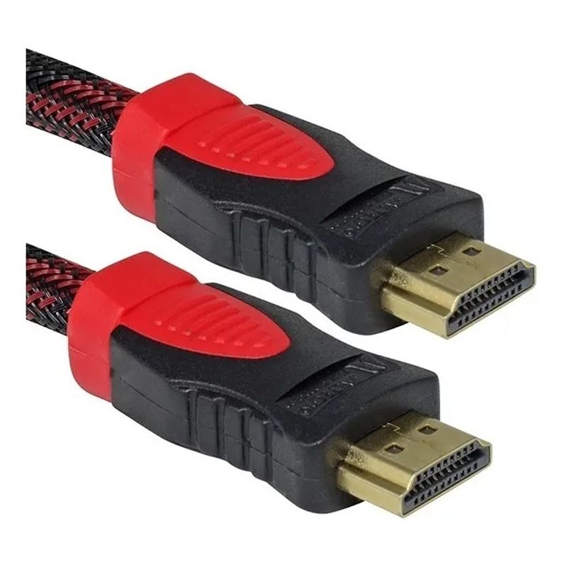 GENERICO - Cable HDMI 1,5 Metros Mallado Doble Filtro Punta Dorada