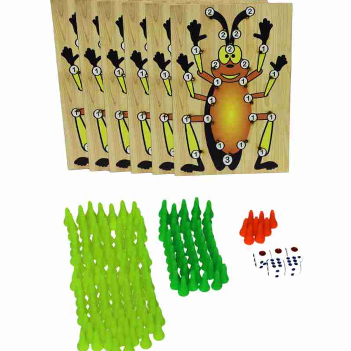 ARTESANAL - La Cucaracha Juego de Mesa Didactico Familiar en Madera