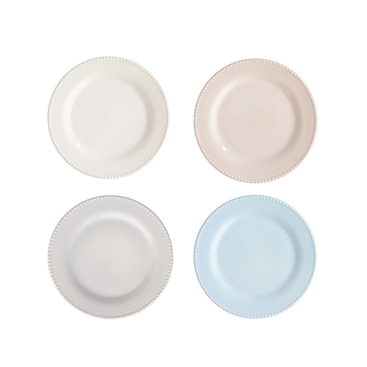 CORONA - Set 4 Platos Pandos Perla Surtido 24.3 cm