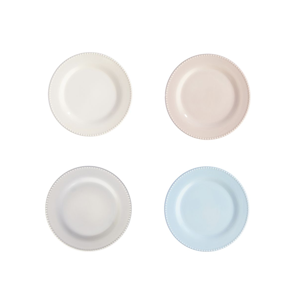 CORONA - Set 4 Platos Postre Perla Surtido 20.1cm