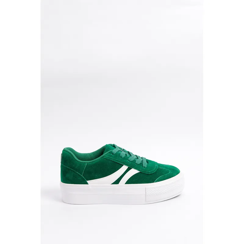 KOAJ - KOAJ Tenis de plataforma en color verde con suela blanca Mujer