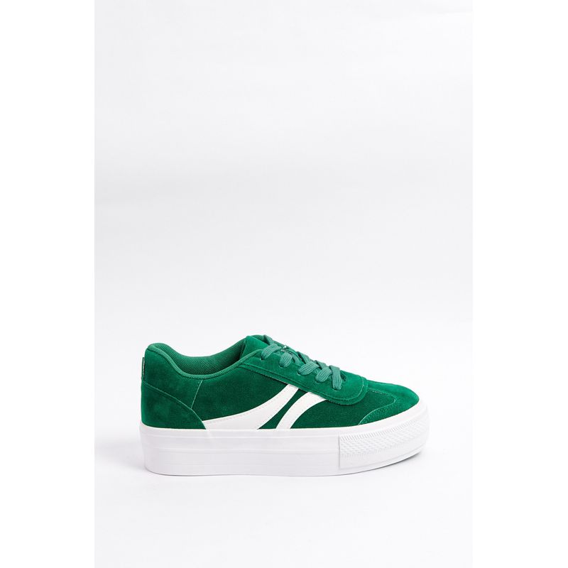 KOAJ - KOAJ Tenis de plataforma en color verde con suela blanca Mujer