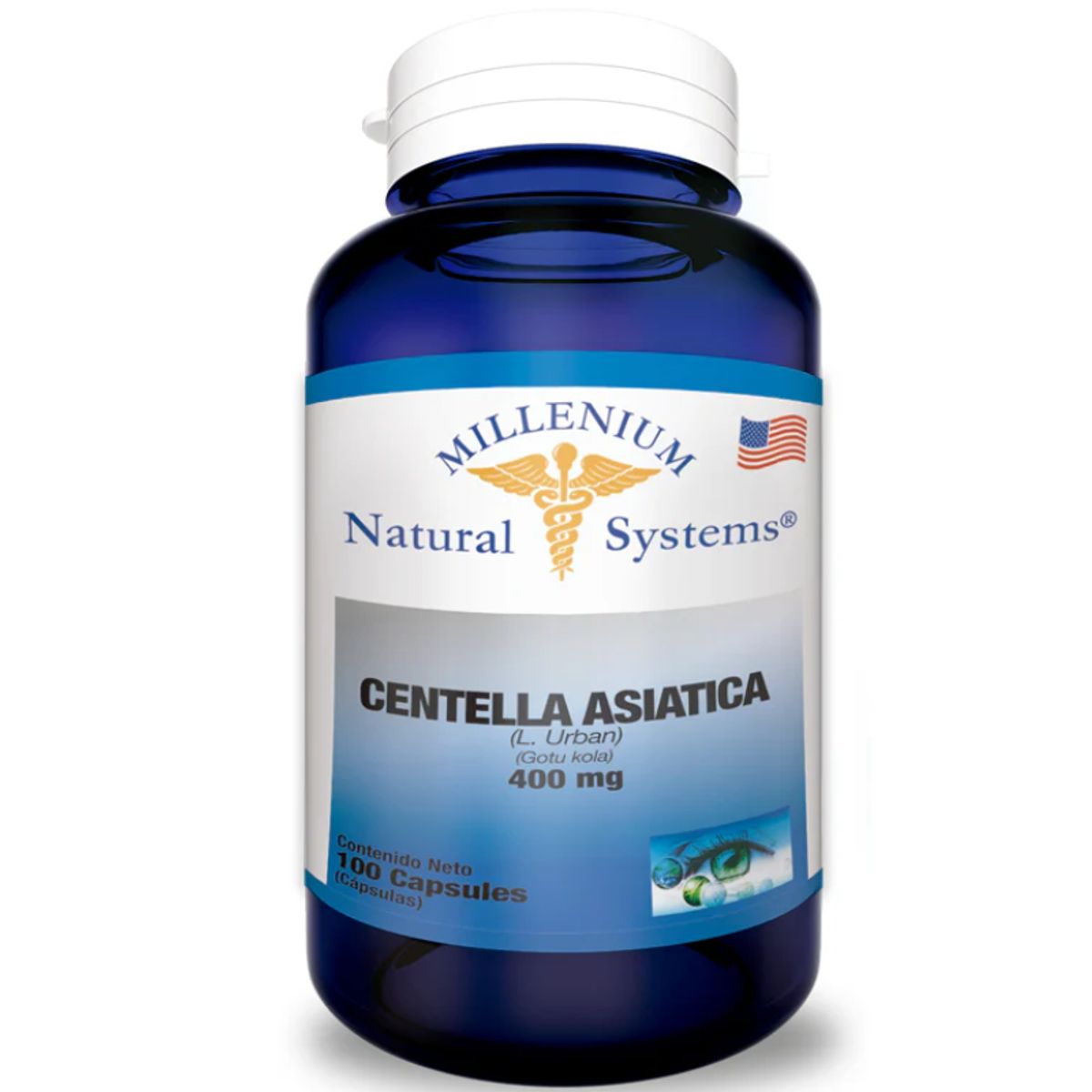 NATURAL SYSTEM - SUPLEMENTO CON VITAMINAS + MINERALES CENTELLA ASIATICA  400 MG. X 100 UNIDADES.