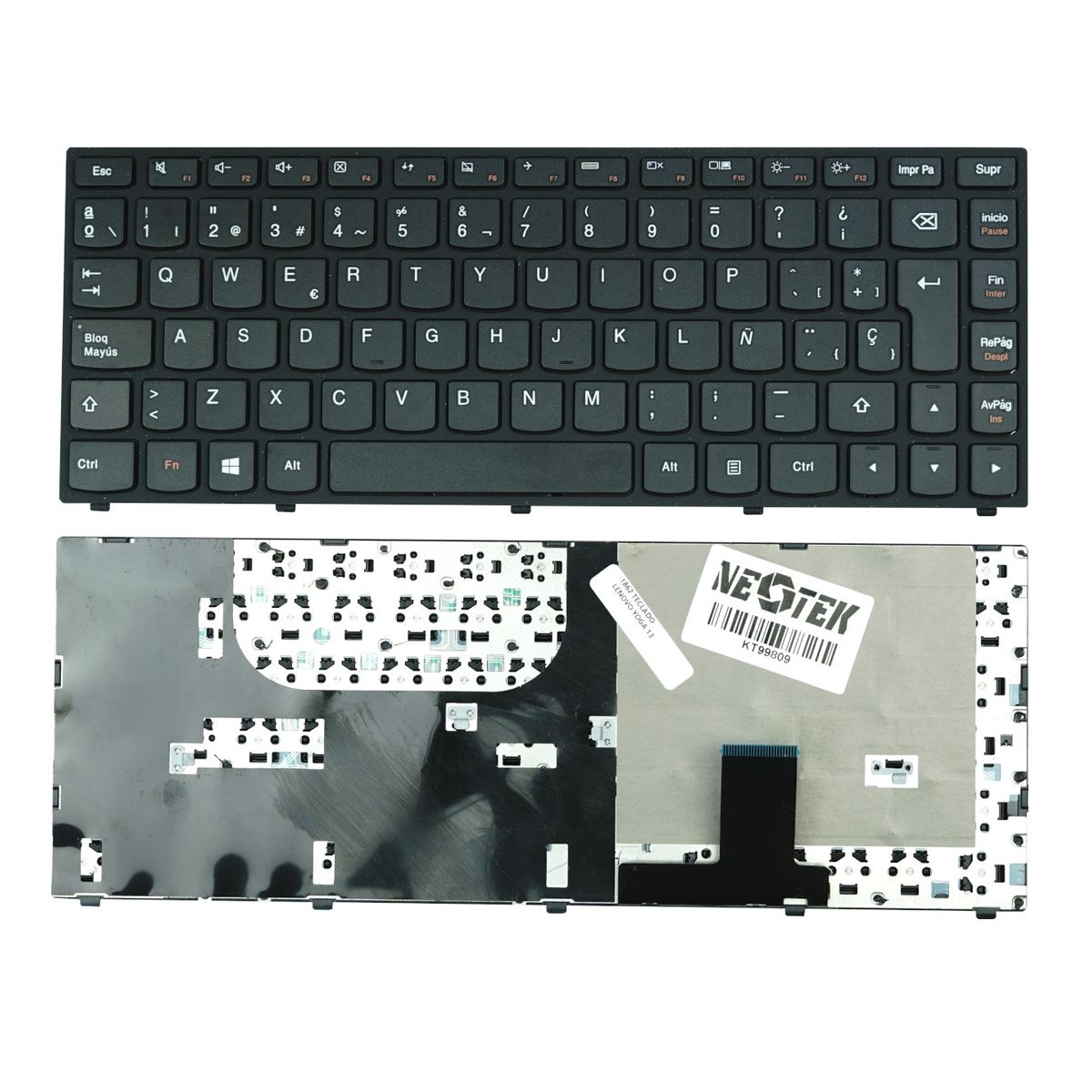 NEOTEK - Teclado Lenovo Yoga 13 Español Color Negro para Portátil