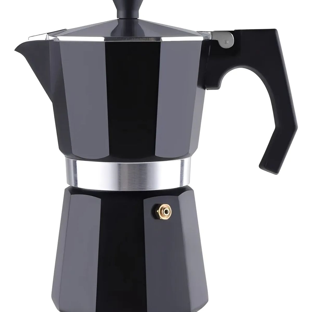 MILOPTS - Cafetera Moka Italiana Con Base Calentadora Eléctrica NEGRA