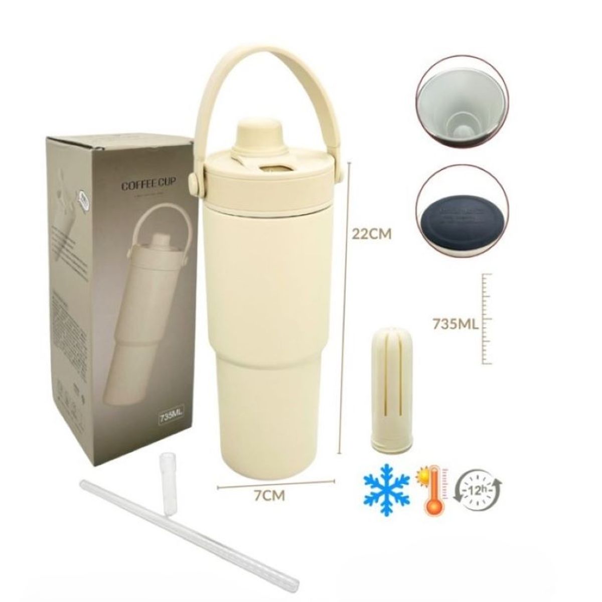 ZHOPI CO - Termo Frio Caliente Con Recubrimiento De Ceramica