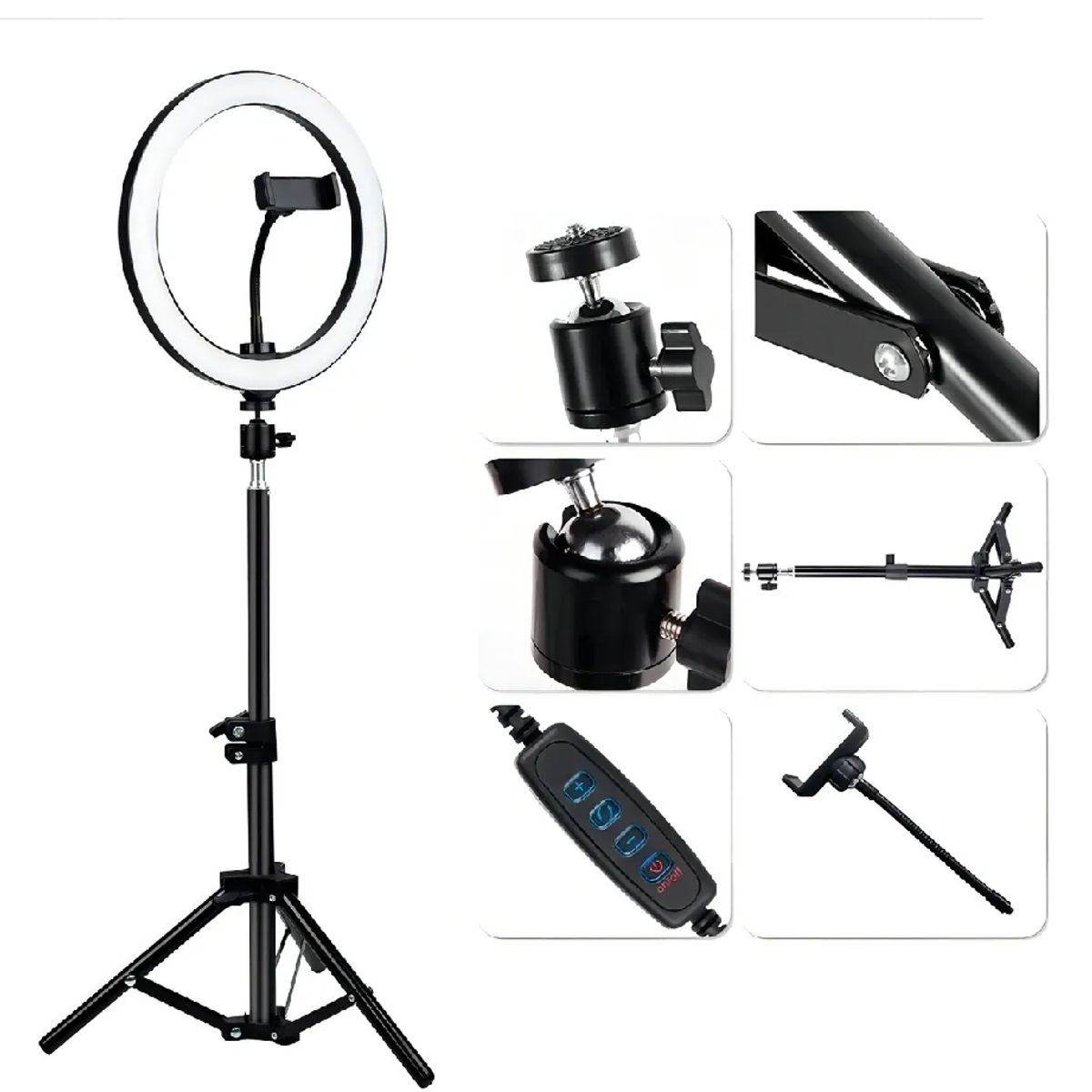 SKY - Aro De Luz Led Fotografía Selfie + Trípode + Control + Base