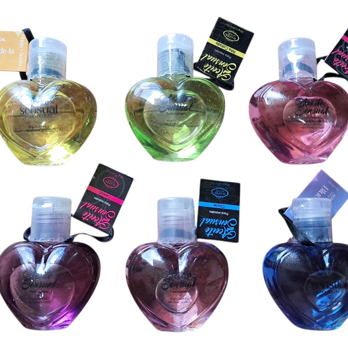 GENERICO - Aceite Sensual Para Masajes Sabores 30 Gr Pack 6 Unidades