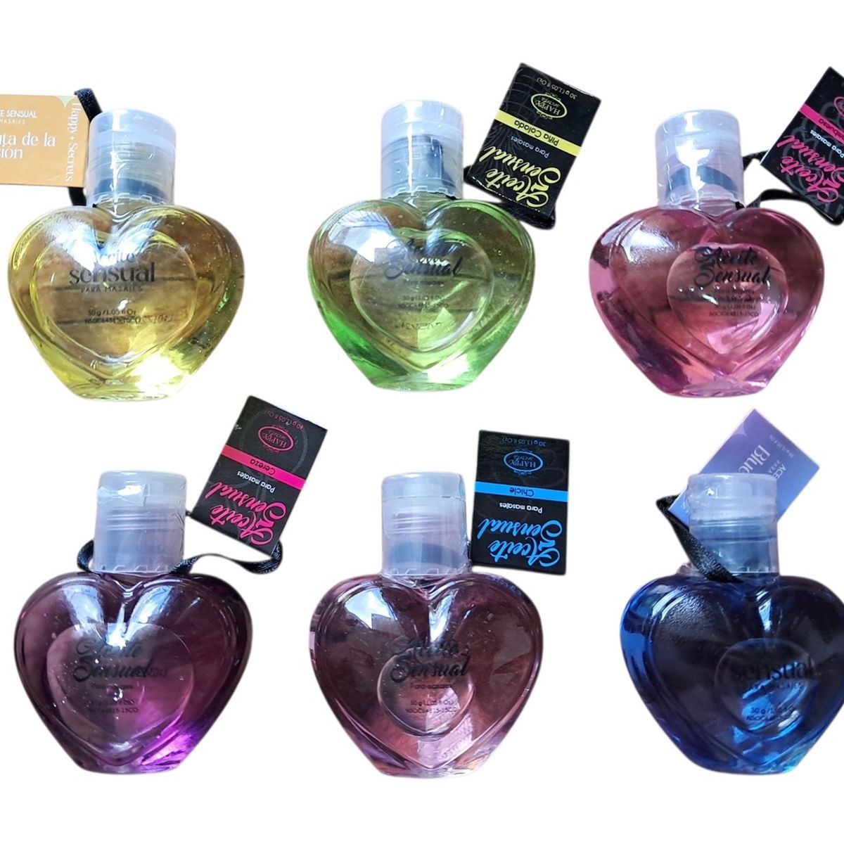 GENERICO - Aceite Sensual Para Masajes Sabores 30 Gr Pack 6 Unidades