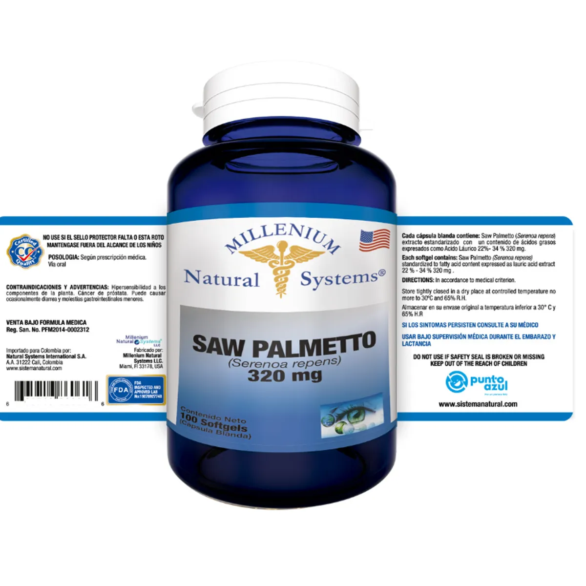 NATURAL SYSTEM - ALIMENTO CON VITAMINAS Y FLAVONOIDES 320MG X 100 CAPSULAS BLANDAS