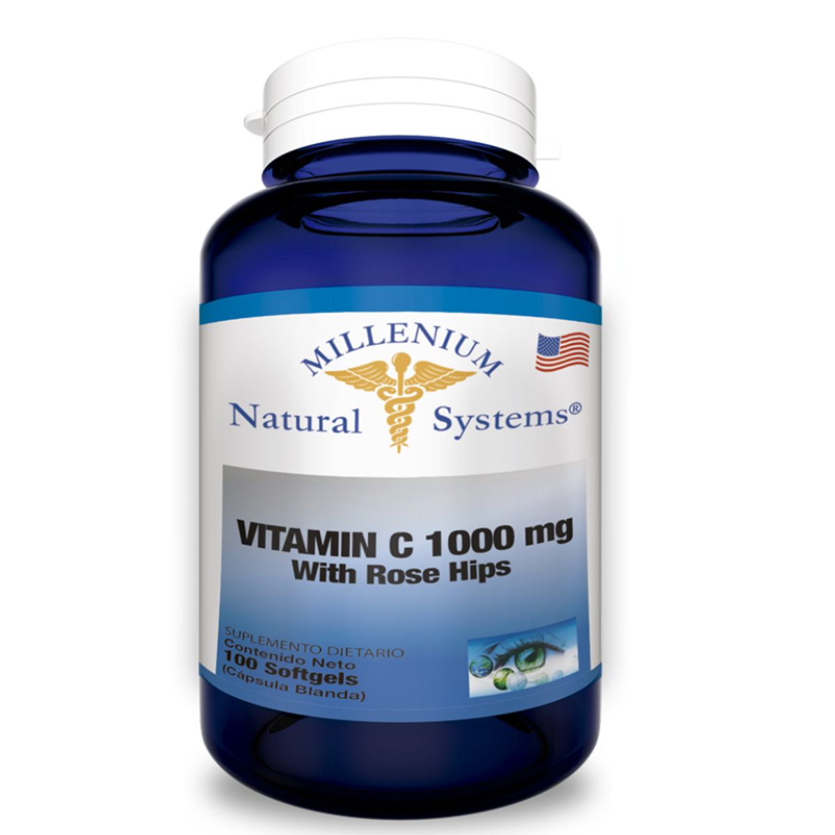NATURAL SYSTEM - VITAMINA C WITH ROSE HIPS X 100 SOFTGELS