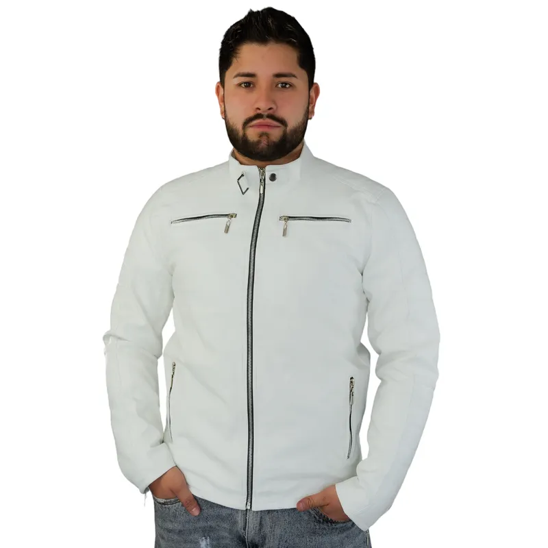 GENERICO - chaqueta para hombre cuero sintético urbana