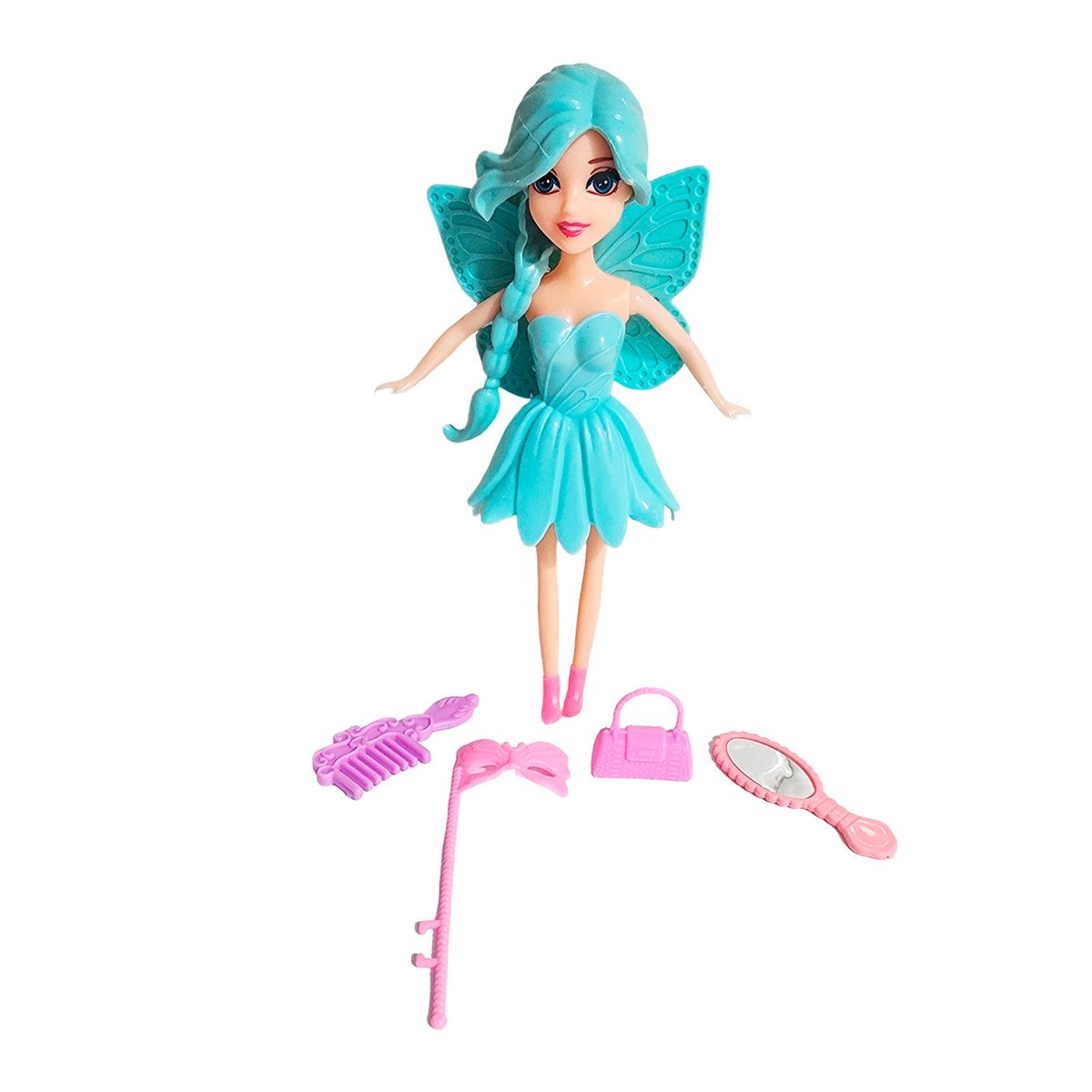 GENERICO - Muñeca Hada Con Vestido Juguete Niña + Accesorios Belleza