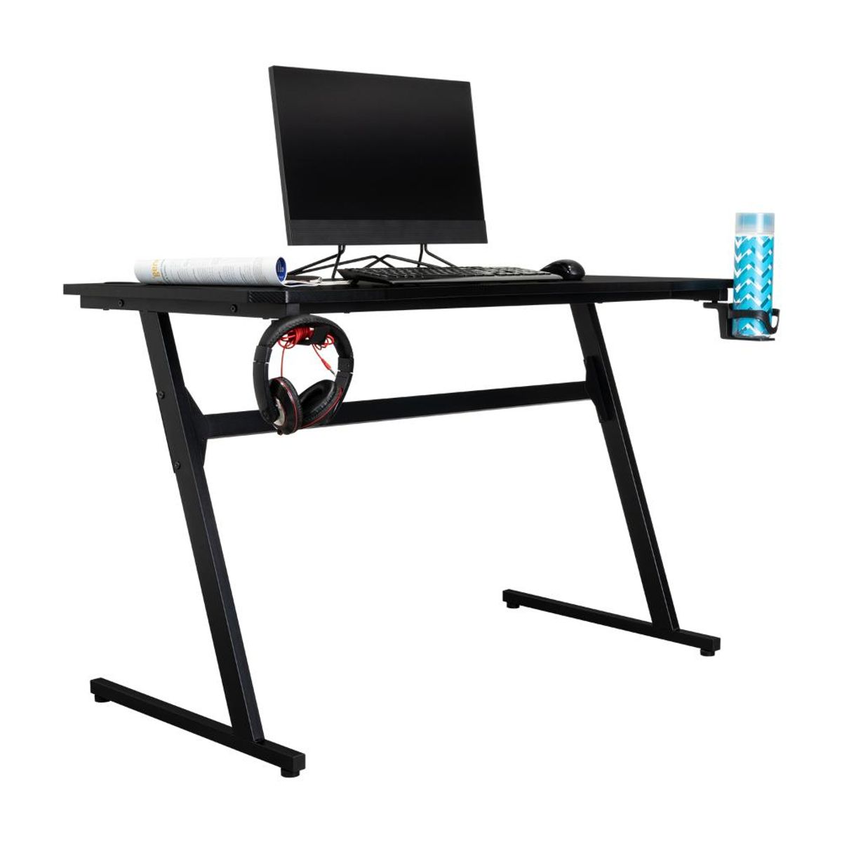 RTA DESIGN - Escritorio Gamer Racer Wengue con tubos de metal