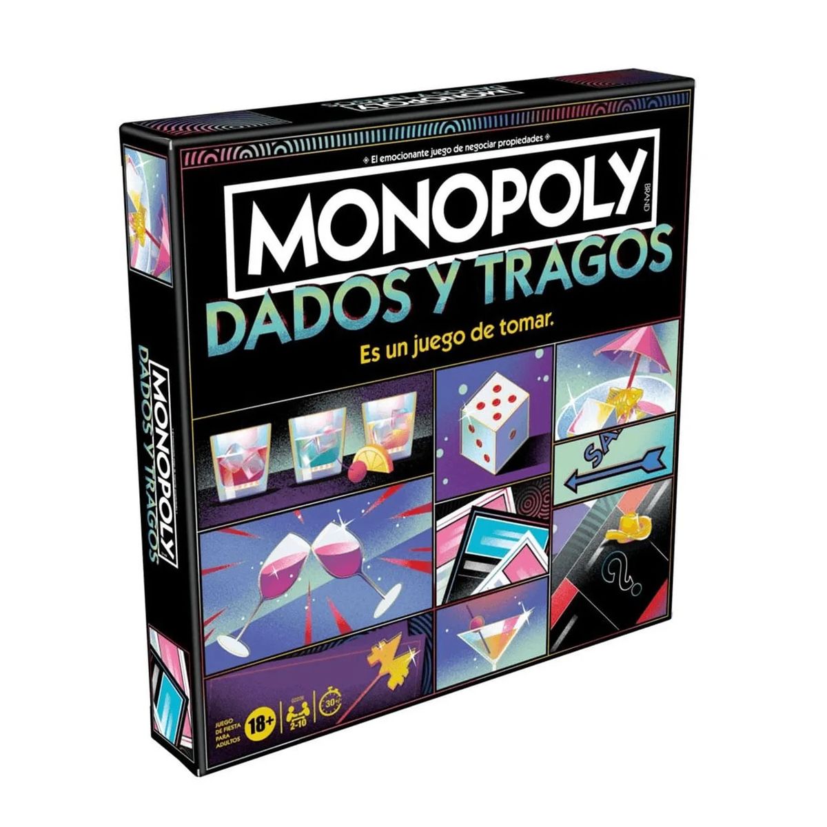 HASBRO GAMING - Juego De Mesa Monopoly Tragos y Dados