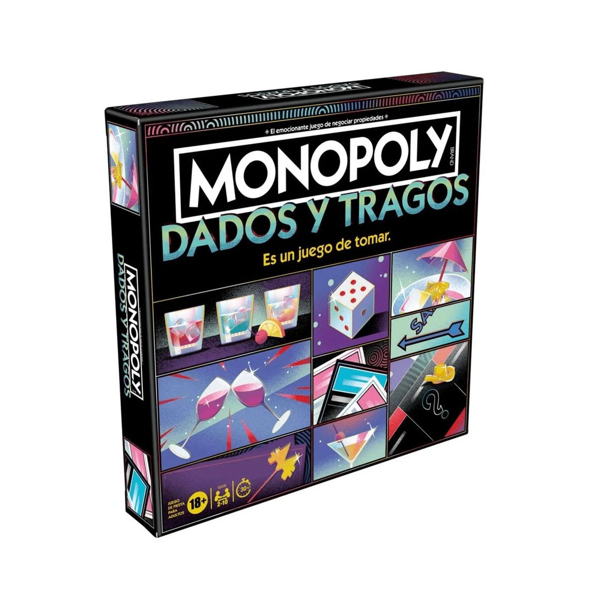 HASBRO GAMING - Juego De Mesa Monopoly Tragos y Dados