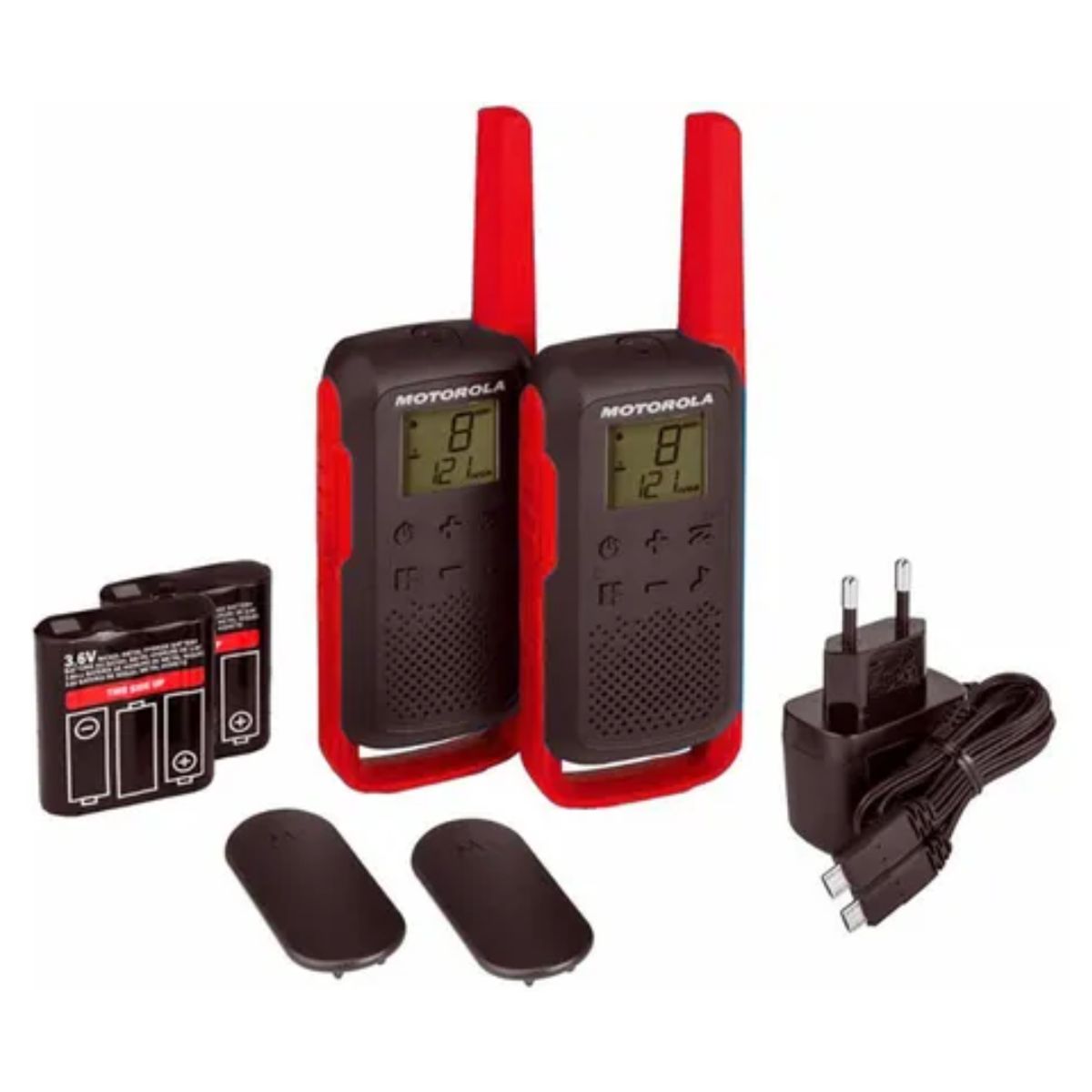 MOTOROLA - 2 Radios de Comunicación Motorola T210 Walkie Talkies Vox Originales