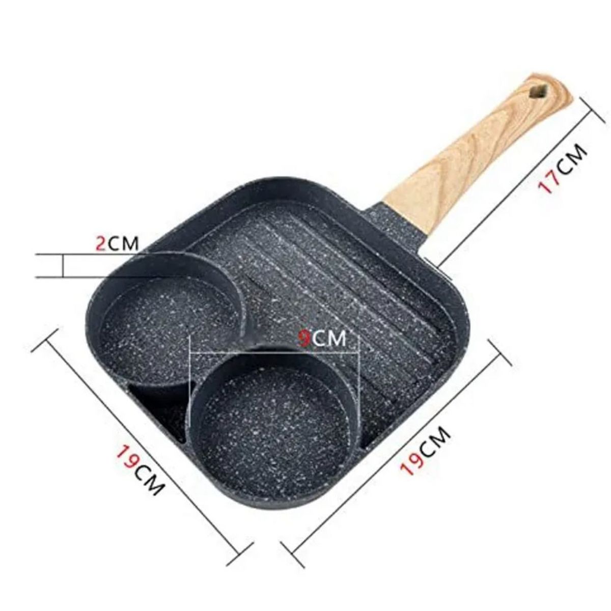 OEM - Sartén Multifuncional Antiadherente 3 en 1 Negro