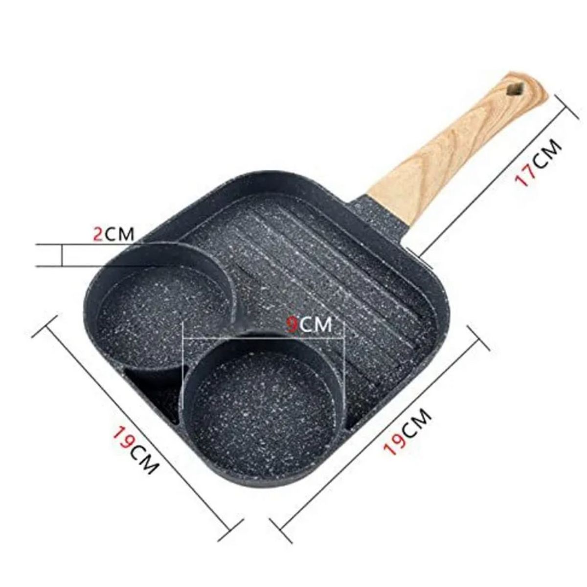 OEM - Sartén Multifuncional Antiadherente 3 en 1 Negro