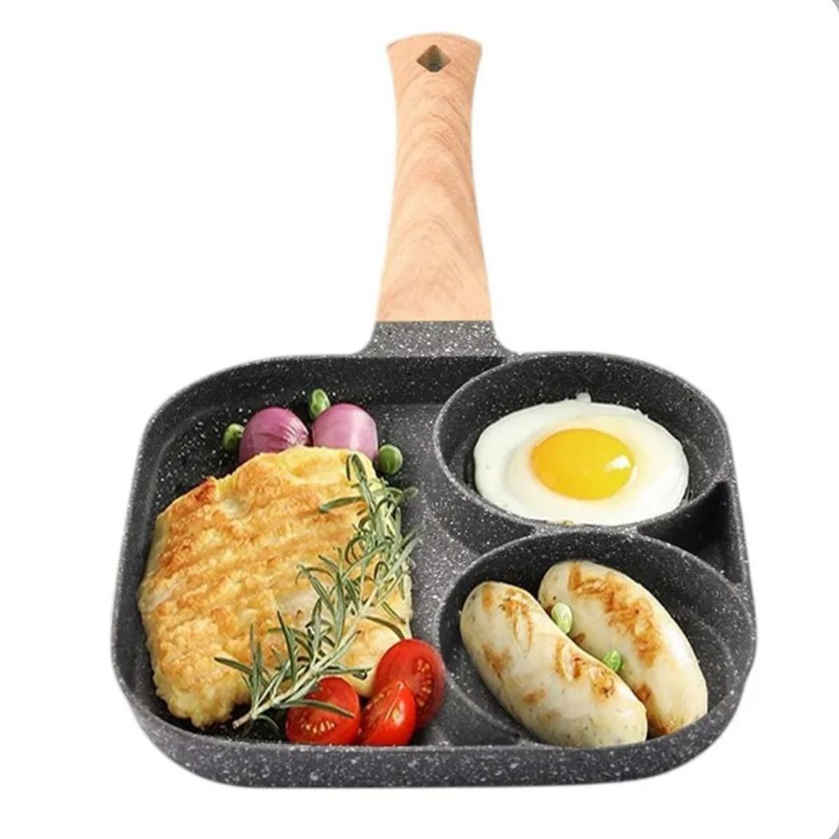 OEM - Sartén Multifuncional Antiadherente 3 en 1 Negro