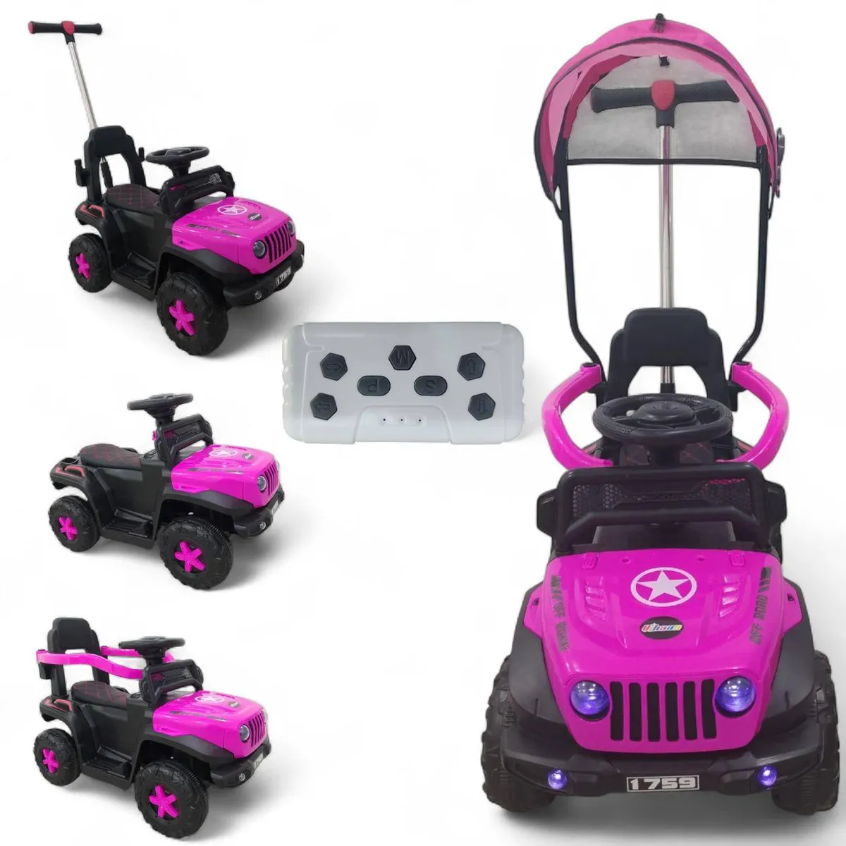 BRITOCHET - Carro Paseador Recargable C/Remoto 1 a 4 Años REF 1759